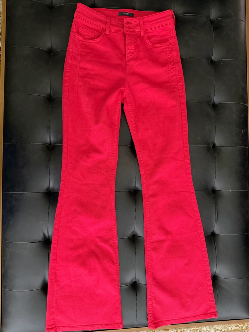 Esprit Red High-Waist Flare Jeans